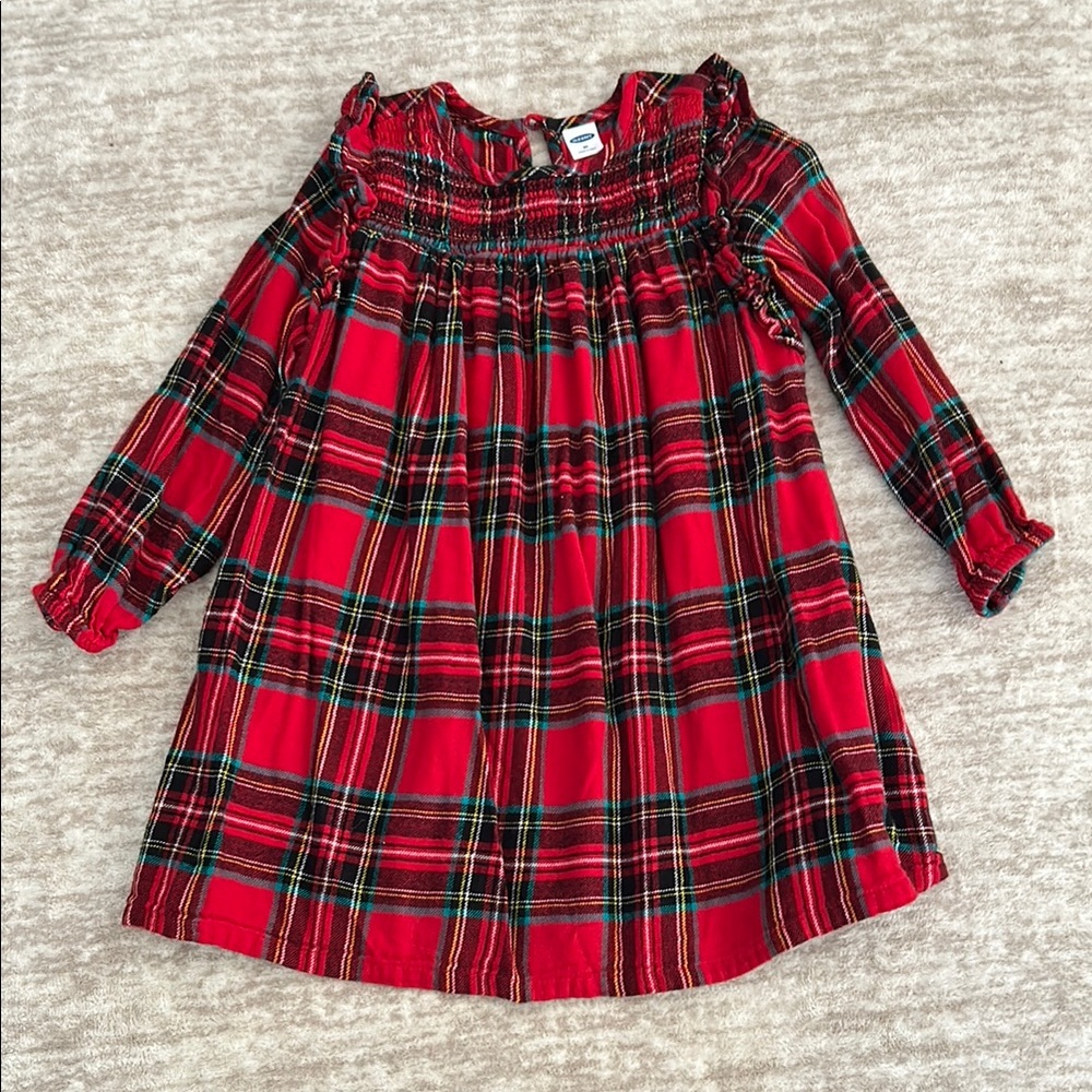 Girls Christmas Plaid Dress
